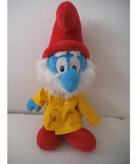 Peluche Papa Pitufo Con Impermeable Los Pitufos Peyo 